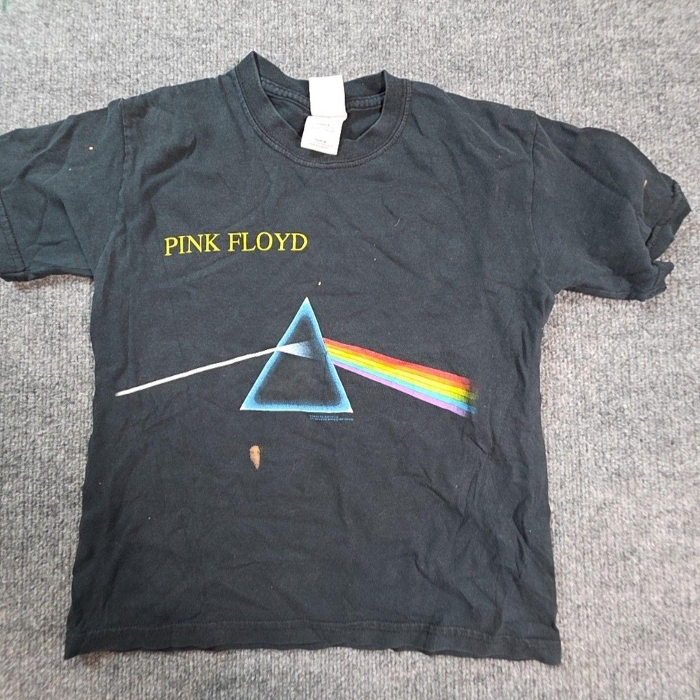 Gildan Shirt Kids Medium Black Pink Floyd Dark Side Of The Moon Graphic Tee